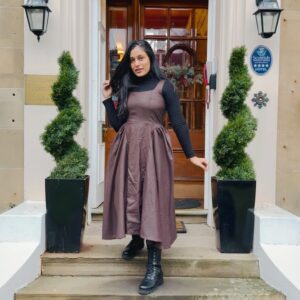 Nikitha P Khatri Instagram - Day 1 in Scotland 🇬🇧✨
Edinburgh welcomed us first, and we stayed @kildonanlodgehotel — cozy, calm, and the perfect start to the journey.
Warm vibes, good space, and that first day excitement setting in 💫
Scotland, we’re just getting started 🏴💙
Wearing :
polo neck top @hm
Dress : @truewestfashion
Boots : @primark
