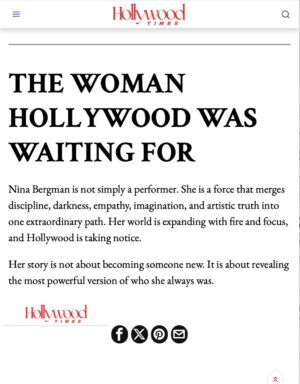 Nina Bergman Instagram - A dreamy cover for @hollywoodtimesmag 💖 With a great cover story, out today!! Swipe to read and go to my bio or story to get the full spread🧚 Shot in @filmfestlocarno with the incredible team @marinaprinziphotography @isabellacaposano @pasquiniroma @geniuswatchesofficial & special thanks to @saschamoeri ✨ #coverstory #ninabergman