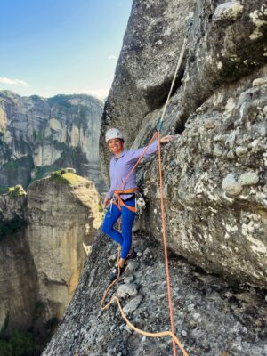 Nina Caprez Instagram - Meteora 🇬🇷 
There couldn’t exist a better place to finish our trip. Thanks Greece for treating us so well ❤️
After 5 months travelling through Europe with our 2 daughters, it’s time to go home for a while.
I feel profoundly happy travelling with my family. It’s very intense and there is nothing more precious than seeing grow my daughters every day. I feel gifted. Thanks Jeremy for supporting me every day ❤️

@arcteryx @petzl_official @scarpa_world @namuk