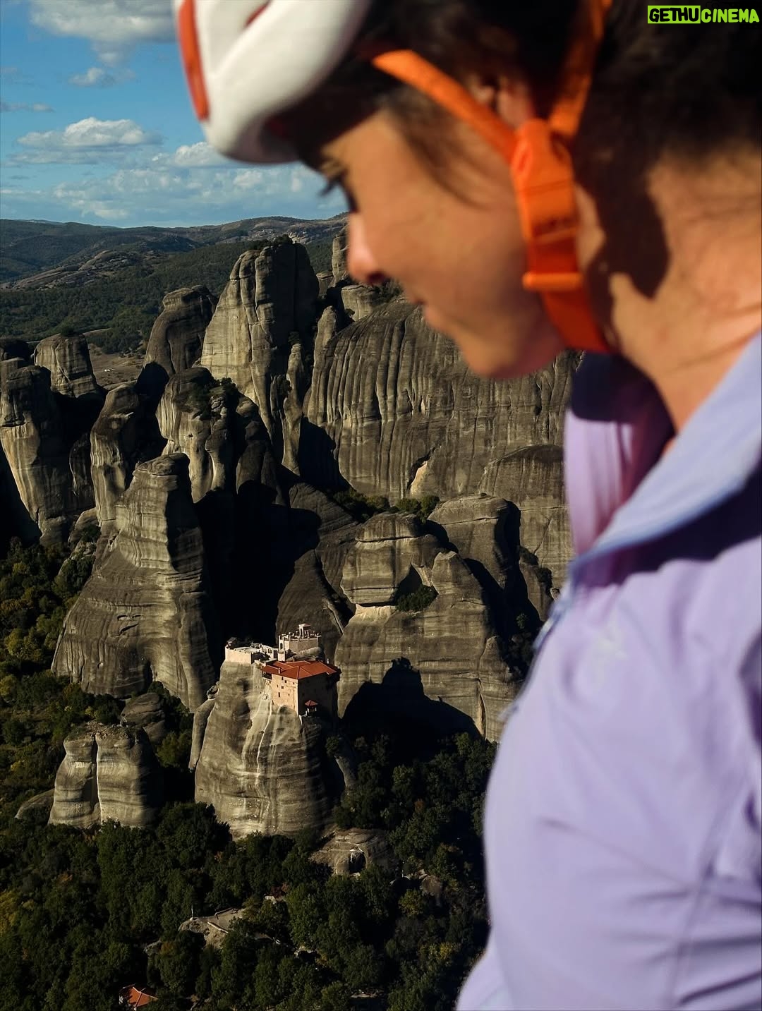 Nina Caprez - 2.8K Likes - Meteora 🇬🇷 
There couldn’t exist a better place to finish our trip. Thanks Greece for treating us so well ❤️
After 5 months travelling through Europe with our 2 daughters, it’s time to go home for a while.
I feel profoundly happy travelling with my family. It’s very intense and there is nothing more precious than seeing grow my daughters every day. I feel gifted. Thanks Jeremy for supporting me every day ❤️

@arcteryx @petzl_official @scarpa_world @namuk