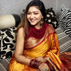 Nishat Priom Instagram - ❤️💛 Take the time to enjoy the little things, for one day, you may look back and realize they were the big things.” 
— Robert Brault
#শাড়ি : আমার বড় আপুর শাড়ি ♥️🫰
#Nishat_Priom #selfloveisimportant