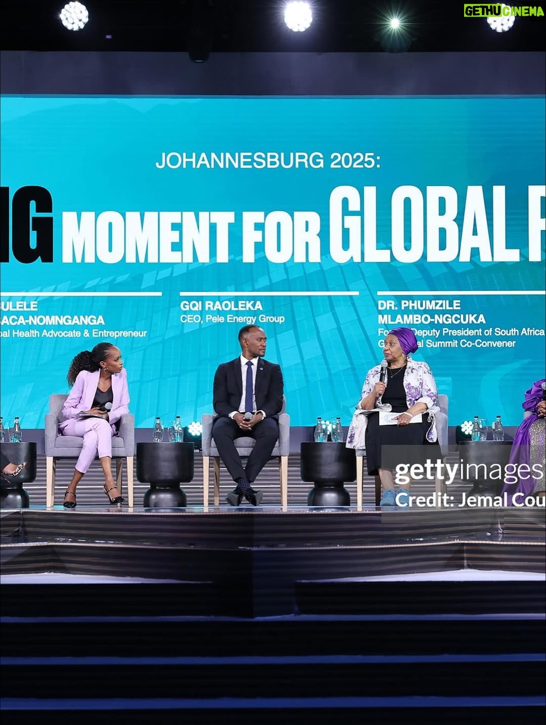 Nomzamo Mbatha - 117.9K Likes - The week that was with @glblctzn #GCNow ⭕️ 💜🖤

So wonderful to have hosted the first ever Global Citizen NOW: Johannesburg summit on the sidelines of the G20 Summit that is a landmark gathering that spoke on driving Africa’s clean energy future.