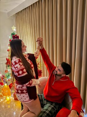Nykkie Pandey Instagram - Falling in love with you all over again… every single day. This Christmas, and always🎄❤️
