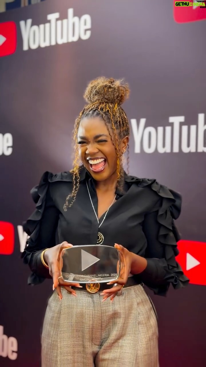 Omoni Oboli - 12.2K Likes - Where do I even begin to glorify you oh Lord! Oh for a thousand tongues to sing your praise. You have been too good to me. I am so unworthy yet you have chosen to bless me in ways I cannot comprehend 🥺💝

YouTube Nigeria Content Creator of the Year 🎉Number 1 🥇 🏆 @youtubeafrica 
My God, you are truly showing off with me. My heart is full and overflowing 🥺

This has been an incredible year for Omoni Oboli TV. Every milestone, every breakthrough, every open door, I owe it all to you my cast, my crews and my beautiful besties. Thank you for every view, every like, every comment, every share, every post and every recommendation. You are the wind beneath our wings and I love you deeply.

To my best girl and partner, Tomi Adeoye @tomesadeoye this one is actually for you 🥇🏆

To my family, thank you for holding me up and loving me through it all 💝

This validation, this honor, this recognition, I return it all to Jesus. Thank you Lord for choosing to shine your light on me 🙏🏾

Keep watching Omoni Oboli Tv on YouTube. I love being your number 1 💝 If you haven’t subscribed, pls do so and join our 1.7 million strong communit. It’s FREE 🎉

Congratulations on having the highest music video in Nigeria @gaisebaba 🏆🙌🏽

Bling @bozdiamonds
Makeup @blessdbeebeauty