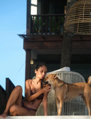 Paloma Monnappa Instagram - Sunsets with Poppy at @skinnybeachhouse 🥰
.
.
.
.
.
.
.
#sunset #srilanka #skinnybeach #dog #villa