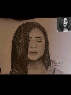 Parineeta Borthakur Instagram - Feels like I just want to share this album of my drawings of Pari 💞
Indian actress @parineetaborthakur
Here’s a collection of my drawings from 2021 to 2024✨ some sketches, some in color ..
All thanks to her support over the years 💞
1️⃣ First one (February 2024)
-With her family
-This sketch is currently with her ..
Materials used: pencils, colored pencils, watercolors, and touches of gold acrylic
2️⃣ Second one (September 2024)
Materials used: pencils and watercolors
3️⃣ Third one (September 2023)
Materials used: pencils
4️⃣ Fourth one (August 2021)
Materials used: pencils
5️⃣ Fifth one (November 2022)
Materials used: digital app
-Still learning, still growing 🎨
-Stay tuned for more of her soon 🙈