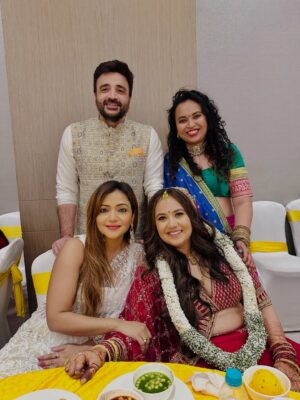 Pariva Pranati Instagram - And just like that she found the one… @roopaltyagi06 ❤️❤️
There are friends who are in your life beyond time and distance and explanations… and you know that through thick and thin you will stand by each other… celebrating and cheering through each milestone… loads of love and luck my baby and Nomish for this new chapter in your life ❤️❤️

#dulhan #happy #blessed #love #marriage #bride 

@roopaltyagi06 
@iampuneetsuchdeva 
@iam.anshulsingh
