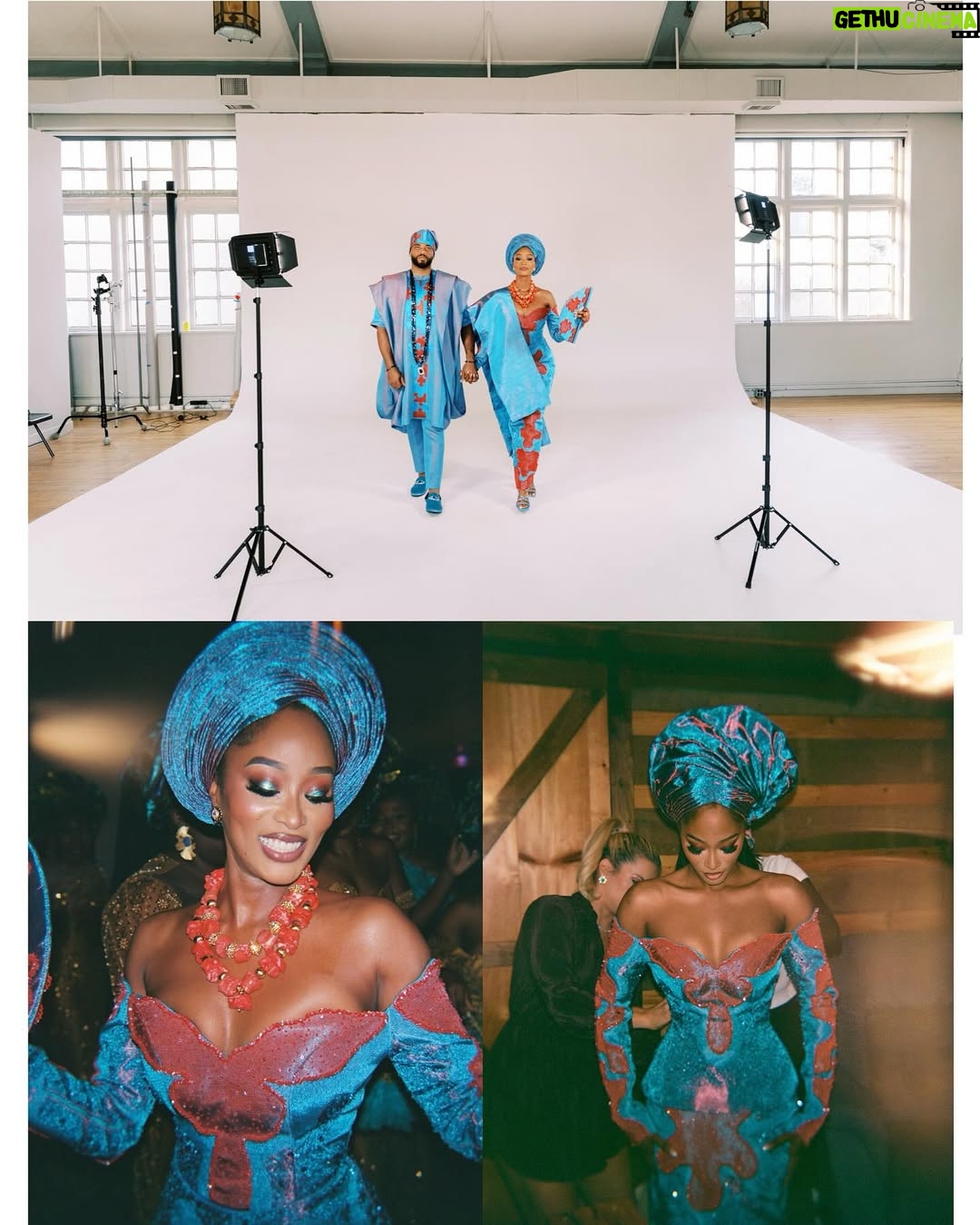 Pepi Sonuga - 10.3K Likes - Part 2, but day 1 ❤️
Overjoyed with all the love. We’re MARRIED!!!! Hip hip!!!! Read our full @voguemagazine feature, link in bio.

Photographer: @perryvaile
Bridal & Groom Designer (Blue): @couturebytabik
Bridal Designer (Green   Red): @anit_cuts
Groom Designer (Green   Red): @davidscottonline
Pepi’s Personal Stylist: @venetiakiddstyle
Coordination & Design: @claudiocoevents
Videographer: @foragedfilms
Content Creator: @itschampagnesocial
Decor & Florals: @sansationalcreations_
Palm Wine Cup: @bridesnbrooms
Accessories & Beads: @nenejewellryandcraft
Catering: @stomachaffairsatl
Cake: @vgsbakery
Alaga: @mc_bukenkoalaga
Signage: @magnoliadreams.shop
Gift Bags: @vistaprint @zazzle
Invitations:
• @printswellstationery (printing)
• @les_carnets_de_nini (design)
• @flourishfinewriting (stamps)
Bridesmaids Designer: @themusefactory_ @bibireola_bespoke
Groomsmen Designer: @fujahbrand
Geles for Bridal Party: @asooke_gele_matters
Venue: @relix_brookside_knoxville 
Bridal Glam: @neonbonymakeovers @solangehairandbeauty @mosmogele
Rentals: @aopartyrentals
DJ: @djfreshyk
Transportation: @cruzetransportservices