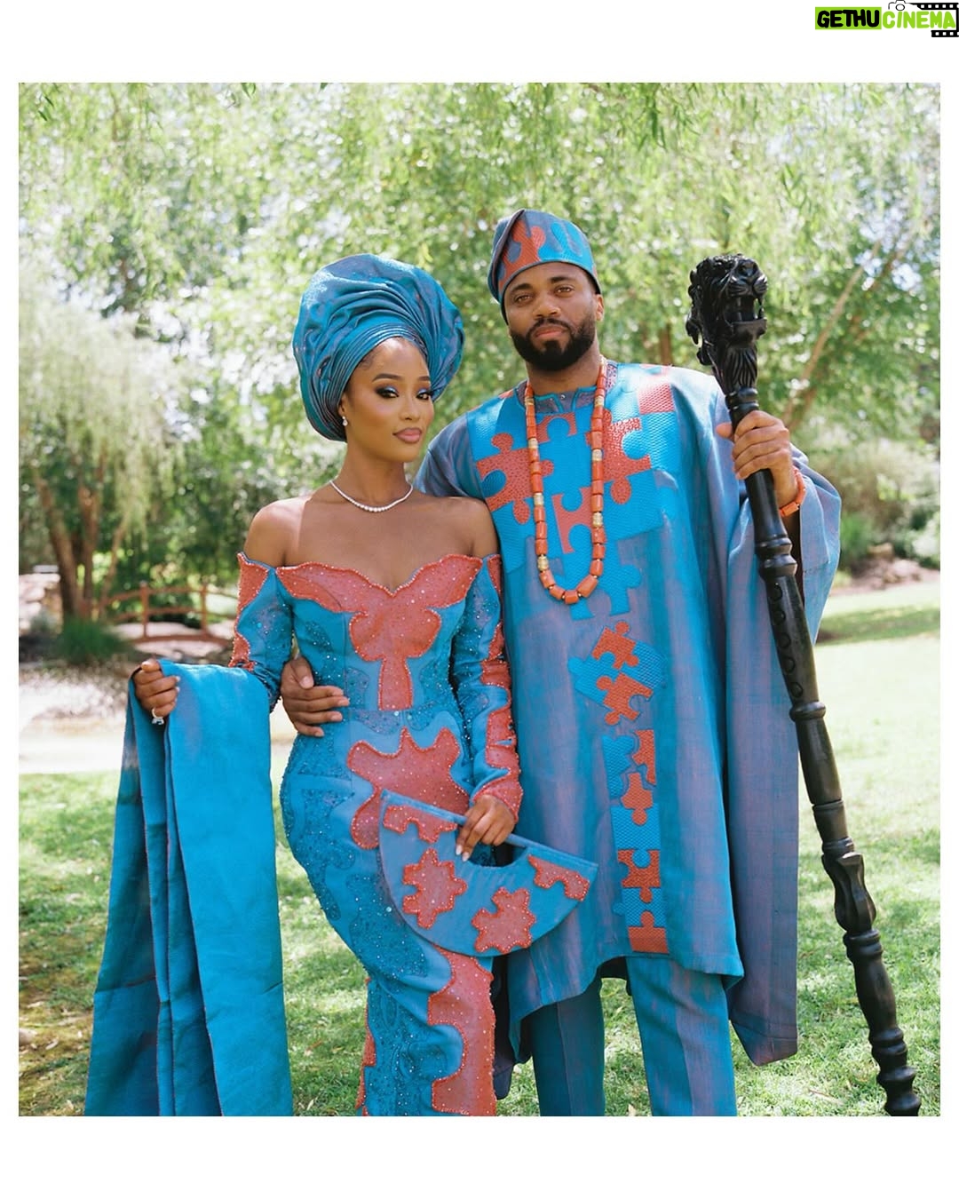 Pepi Sonuga - 10.3K Likes - Part 2, but day 1 ❤️
Overjoyed with all the love. We’re MARRIED!!!! Hip hip!!!! Read our full @voguemagazine feature, link in bio.

Photographer: @perryvaile
Bridal & Groom Designer (Blue): @couturebytabik
Bridal Designer (Green   Red): @anit_cuts
Groom Designer (Green   Red): @davidscottonline
Pepi’s Personal Stylist: @venetiakiddstyle
Coordination & Design: @claudiocoevents
Videographer: @foragedfilms
Content Creator: @itschampagnesocial
Decor & Florals: @sansationalcreations_
Palm Wine Cup: @bridesnbrooms
Accessories & Beads: @nenejewellryandcraft
Catering: @stomachaffairsatl
Cake: @vgsbakery
Alaga: @mc_bukenkoalaga
Signage: @magnoliadreams.shop
Gift Bags: @vistaprint @zazzle
Invitations:
• @printswellstationery (printing)
• @les_carnets_de_nini (design)
• @flourishfinewriting (stamps)
Bridesmaids Designer: @themusefactory_ @bibireola_bespoke
Groomsmen Designer: @fujahbrand
Geles for Bridal Party: @asooke_gele_matters
Venue: @relix_brookside_knoxville 
Bridal Glam: @neonbonymakeovers @solangehairandbeauty @mosmogele
Rentals: @aopartyrentals
DJ: @djfreshyk
Transportation: @cruzetransportservices