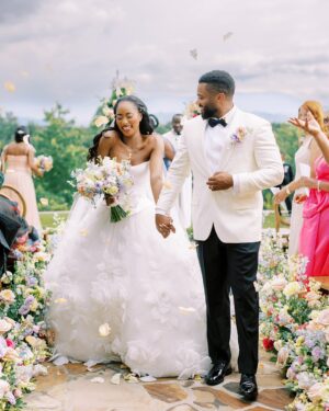 Pepi Sonuga Instagram - The best part is you.

This day was beyond what we dreamed. Surrounded by love, nature, family, and God’s grace as we became husband and wife. We are so thankful for every hand that made it possible.

HUGE thank you to @voguemagazine @vogueweddings @vogueaustralia for featuring our wedding (link in bio to read the full article). We poured so much heart into this celebration, and it means the world to have our story shared in this way. Truly a dream come true. Endless thanks to Max and Court!! I love you guys!!! And thank you @shelbywax for the beautiful write up 🫶🏽

To our friends, our families, and everyone who brought it all to life...thank you from the bottom of our hearts.

Photographer: @perryvaile
Designer: @inesdisanto
Store: @lovellabridal
Stylist: @weddingfashionexpert
Pepi’s Personal Stylist: @venetiakiddstyle 
Groom’s Tux: @brooksbrothers
Wedding Bands: @brilliantearth 
Coordination   Design: @claudiocoevents
Videographer: @foragedfilms
Content Creator: @itschampagnesocial
Bridesmaids Dresses: @jennyyoonyc 
Groomsmen Tux’s: @suitshopofficial 
Flower Girls Dresses: @tulleenofficial 
Signage: @magnoliadreams.shop
Jumping The Broom: @bridesnbrooms
Gift Bags: @vistaprint @zazzle
Catering: @citycatering_knoxville
Cake: @allmixedupcakes
Invitations:
• @printswellstationery (printing)
• @les_carnets_de_nini (design)
• @flourishfinewriting (stamps)
Floral Design: @melissatimmdesigns
Live Wedding Painter: @emilymcclenaganart
Harpist: Marissa Purnell
Venue: @nicholsheir
Bridal Glam: @bobbierileybeauty @solangehairandbeauty
Rentals: @aopartyrentals
DJ: @imdjkvo
Transportation: @cruzetransportservices