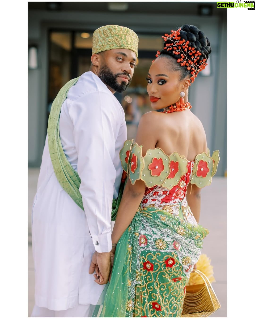Pepi Sonuga - 10.3K Likes - Part 2, but day 1 ❤️
Overjoyed with all the love. We’re MARRIED!!!! Hip hip!!!! Read our full @voguemagazine feature, link in bio.

Photographer: @perryvaile
Bridal & Groom Designer (Blue): @couturebytabik
Bridal Designer (Green   Red): @anit_cuts
Groom Designer (Green   Red): @davidscottonline
Pepi’s Personal Stylist: @venetiakiddstyle
Coordination & Design: @claudiocoevents
Videographer: @foragedfilms
Content Creator: @itschampagnesocial
Decor & Florals: @sansationalcreations_
Palm Wine Cup: @bridesnbrooms
Accessories & Beads: @nenejewellryandcraft
Catering: @stomachaffairsatl
Cake: @vgsbakery
Alaga: @mc_bukenkoalaga
Signage: @magnoliadreams.shop
Gift Bags: @vistaprint @zazzle
Invitations:
• @printswellstationery (printing)
• @les_carnets_de_nini (design)
• @flourishfinewriting (stamps)
Bridesmaids Designer: @themusefactory_ @bibireola_bespoke
Groomsmen Designer: @fujahbrand
Geles for Bridal Party: @asooke_gele_matters
Venue: @relix_brookside_knoxville 
Bridal Glam: @neonbonymakeovers @solangehairandbeauty @mosmogele
Rentals: @aopartyrentals
DJ: @djfreshyk
Transportation: @cruzetransportservices