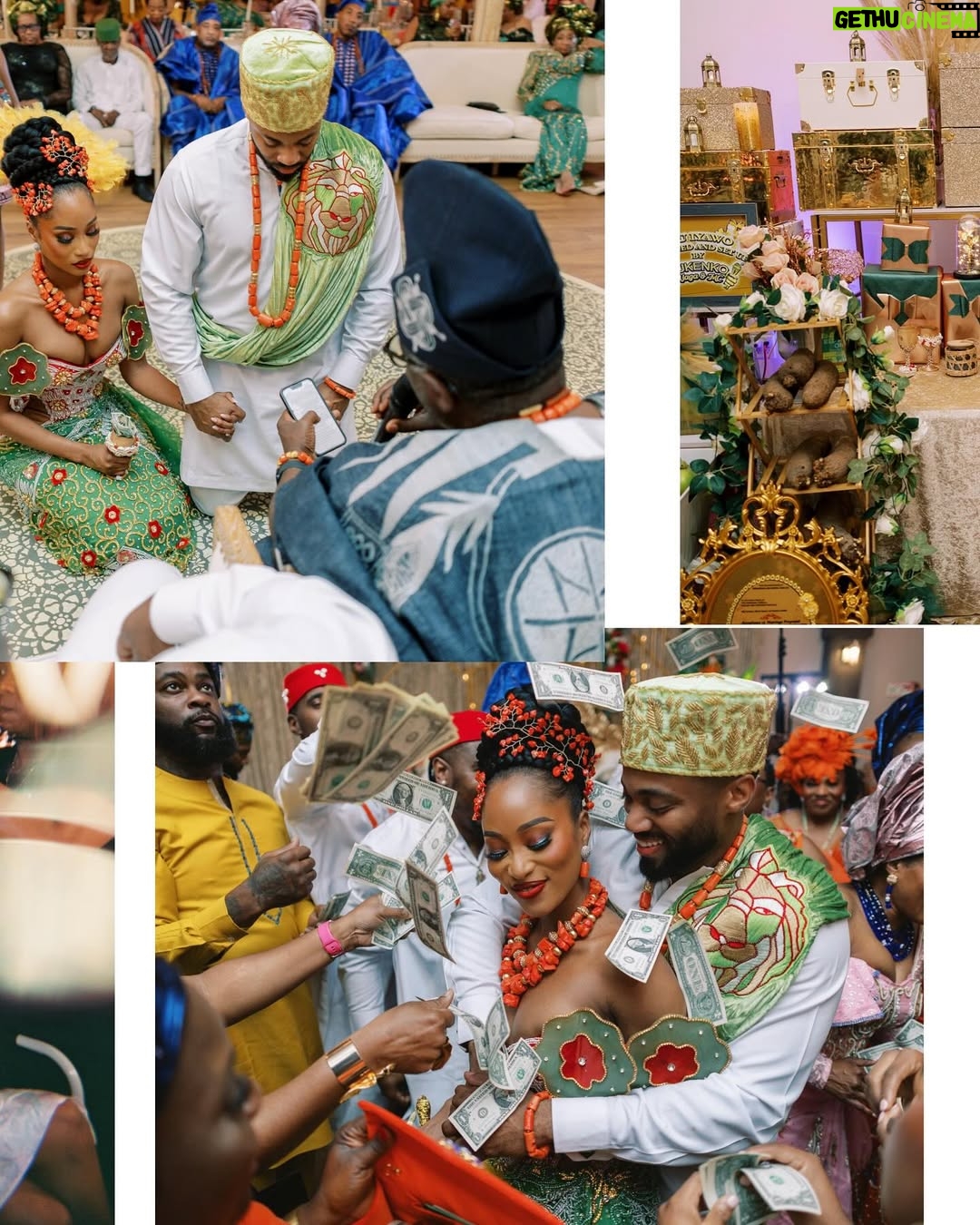 Pepi Sonuga - 10.3K Likes - Part 2, but day 1 ❤️
Overjoyed with all the love. We’re MARRIED!!!! Hip hip!!!! Read our full @voguemagazine feature, link in bio.

Photographer: @perryvaile
Bridal & Groom Designer (Blue): @couturebytabik
Bridal Designer (Green   Red): @anit_cuts
Groom Designer (Green   Red): @davidscottonline
Pepi’s Personal Stylist: @venetiakiddstyle
Coordination & Design: @claudiocoevents
Videographer: @foragedfilms
Content Creator: @itschampagnesocial
Decor & Florals: @sansationalcreations_
Palm Wine Cup: @bridesnbrooms
Accessories & Beads: @nenejewellryandcraft
Catering: @stomachaffairsatl
Cake: @vgsbakery
Alaga: @mc_bukenkoalaga
Signage: @magnoliadreams.shop
Gift Bags: @vistaprint @zazzle
Invitations:
• @printswellstationery (printing)
• @les_carnets_de_nini (design)
• @flourishfinewriting (stamps)
Bridesmaids Designer: @themusefactory_ @bibireola_bespoke
Groomsmen Designer: @fujahbrand
Geles for Bridal Party: @asooke_gele_matters
Venue: @relix_brookside_knoxville 
Bridal Glam: @neonbonymakeovers @solangehairandbeauty @mosmogele
Rentals: @aopartyrentals
DJ: @djfreshyk
Transportation: @cruzetransportservices