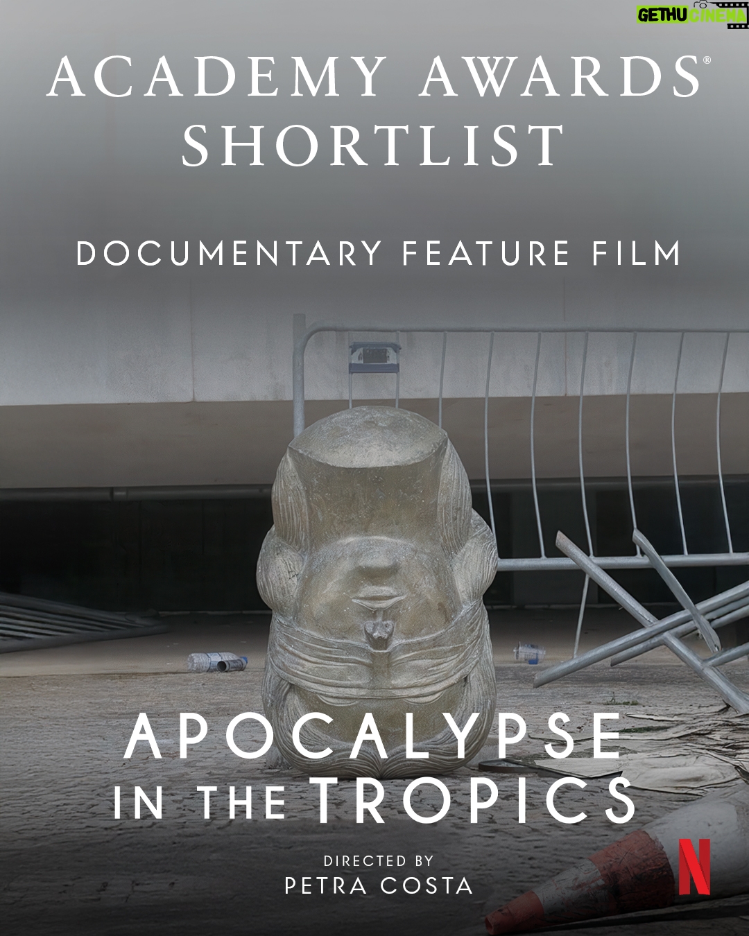 Petra Costa - 40K Likes - Acabo de receber a notícia que o Apocalipse nos Trópicos está na Shortlist de indicados para o Oscar 2026!

Dos 200 documentários qualificados pro Oscar 2026, estamos entre os 15 que entraram na shortlist! É uma honra ver um trabalho, feito por tantos anos e tantas mãos. Essa é uma conquista também do Brasil e do nosso cinema nacional! Viva Agente Secreto (melhor filme estrangeiro) e Amarela (melhor curta) que entraram na lista!
________

I’ve just received the news that Apocalypse in the Tropics has been shortlisted for the 2026 Oscars!

Among the 200 documentaries that qualified for the Oscars, we are among the 15 selected for the shortlist. It’s an honor to see a project - created over so many years and by so many hands - receive this recognition. This is also an achievement for Brazil and for our national cinema. Congrats to all the docs: “The Alabama Solution”, “Coexistence, My Ass!”, “Come See Me in the Good Light”, “Cover-Up”, “Cutting through Rocks”, “Folktales”, “Holding Liat”, “Mr. Nobody against Putin”, “Mistress Dispeller”, “My Undesirable Friends: Part 1 – Last Air in Moscow”, “The Perfect Neighbor”, “Seeds”, “2000 Meters to Andriivka” and “Yanuni”.