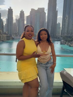 Phindile Gwala Instagram - Having the best life in Dubai with my very own @belindagwala ❤️❤️ Food is amazing so far, judging by my reaction ku-slide 7🤣🤣🤣