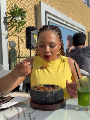 Phindile Gwala Instagram - Having the best life in Dubai with my very own @belindagwala ❤️❤️ Food is amazing so far, judging by my reaction ku-slide 7🤣🤣🤣