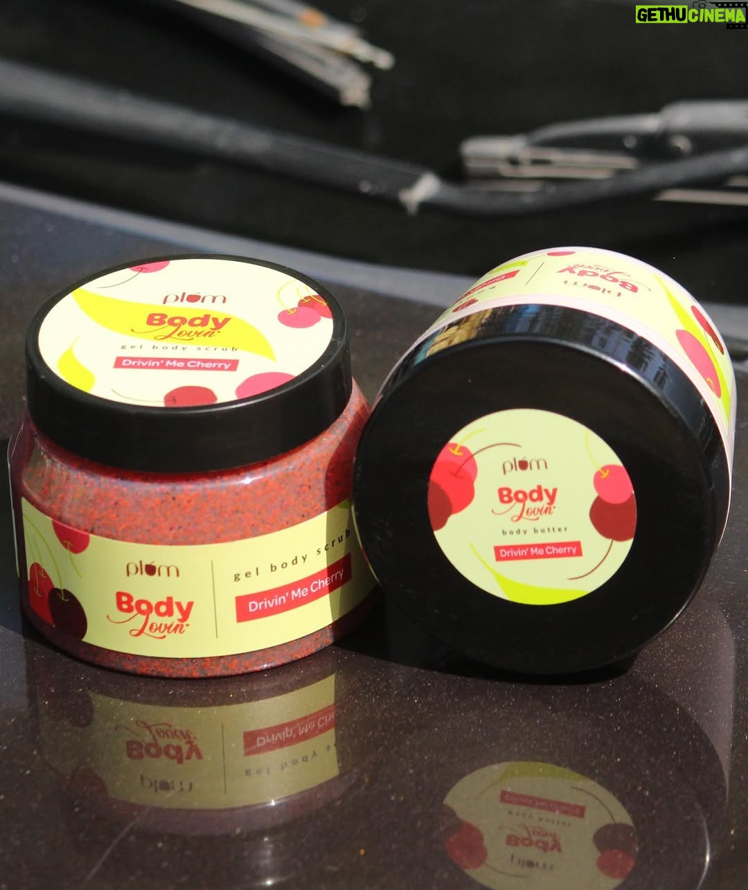 Piya Mangat Choudhary - 6.8K Likes - You: cherry -licious butterin?

Your body: Hell yeah!😊

Imagine Yummy Sweet Cherries in a rich, creamy body butter..now experience it with the shea butter, brazil nut oil & sweet cherries infused Drivin' Me cherry Body Butter. Add in to the fruity frenzy with the Drivin' Me Cherry Gel Body Scrub which leaves your body feelin' oh so smooth! First Scrub, then whip up that butter on your fab body! 

The product I have with me are
Plum BodyLovin' Drivin' Me Cherry Body Butter- A fruity, buttery body butter with shea butter & sweet cherries for soft, supple skin!

Plum BodyLovin' Deivin' Me Cherry Gel Body Scrub - A gel body scrub with biodegradable cellulose beads to give your skin all the scrubin' it needs! 
Cgerry up, buttercup!

To find out more about these yummy plums & for loads of fun & sass, follow @plumbodylovin

Shop your pics of this indian brand at www.plumgoodness.com, Naykaa, Amazon or purplle!

#VocalForLocal #PlumBodyLovin #JudgementFree #LoveEveryInch #ShowerGel #BodyLotion #BodyMist #BodyPositivity #BathanBody #BodyCare #PlumGoodness #Opareviews #opagirl