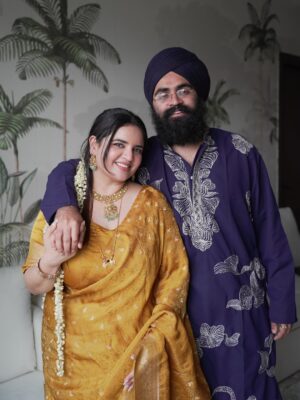 Prableen Kaur Bhomrah Instagram - Satyanarayan Katha for our new home🧿🧡
PKB’s outfit @kalkifashion
Rahul’s outfit @houseofkari.in