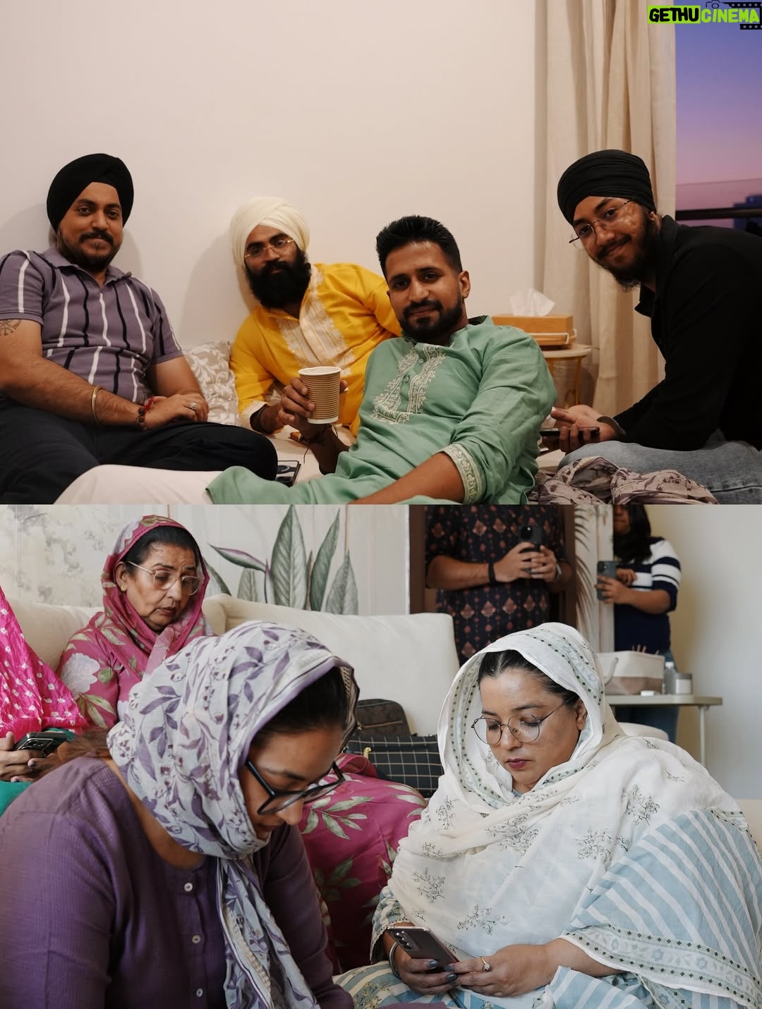 Prableen Kaur Bhomrah - 31.5K Likes - Our house warming done the perfect way!
Sukhmani Sahib path with family & friends ♥️🙏🏻

My outfit @bmbywear 
Rahul’s outfit @maharana.india 
Jewellery @ishkaara_ 

#housewarming
