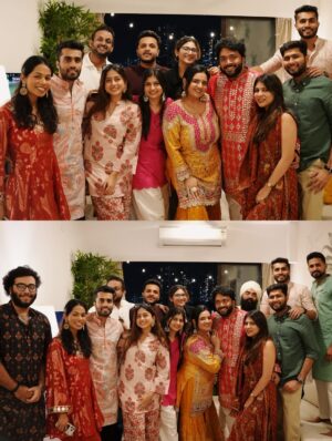Prableen Kaur Bhomrah Instagram - Our house warming done the perfect way!
Sukhmani Sahib path with family & friends ♥️🙏🏻
My outfit @bmbywear
Rahul’s outfit @maharana.india
Jewellery @ishkaara_
#housewarming