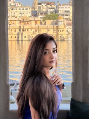 Pranjali Singh Instagram - 🧿✨

[mood, udaipur, throwback, instapost, portraits]
#outdoor #udaipur #portraits #daylight #bluedress