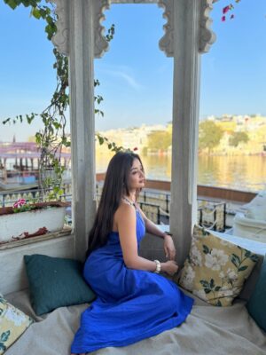 Pranjali Singh Instagram - 🧿✨

[mood, udaipur, throwback, instapost, portraits]
#outdoor #udaipur #portraits #daylight #bluedress