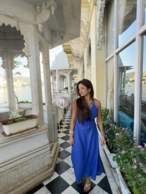 Pranjali Singh Instagram - 🧿✨

[mood, udaipur, throwback, instapost, portraits]
#outdoor #udaipur #portraits #daylight #bluedress