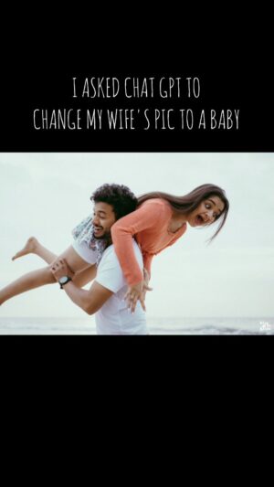Priya J Achar Instagram - I asked chat gpt to change my wife's pic to a baby 😍 
.
.
#prisid #priyajachar 
#sidmoolimani