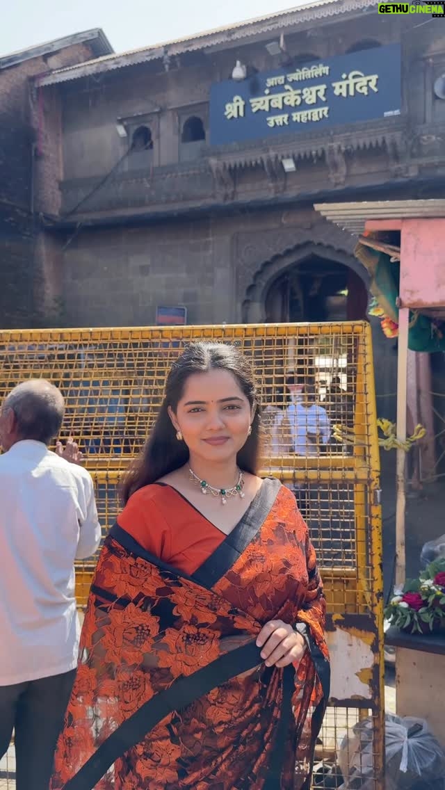 Priyanka Diwate - 16.7K Likes - Blessed to have the holy Water 💧#trimbakeshwar 

Trimbakeshwar — a sacred Jyotirlinga temple in Maharashtra, known for its unique three-faced lingam and the birthplace of the holy Godavari River. 🏞️
Got to know much more about the place , and my heart melted listening to the stories . 🫶

My thanks to: @vedanttt.__10 

Saree : @athnicxbyaj 

#trending #mahakal