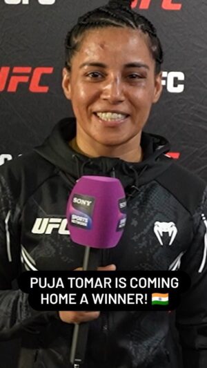 Puja Tomar Instagram - @tomar_puja sends a message to her family and village as she gets ready to come home a winner 🇮🇳 ♥️ 🙏
#UFC #MMA #UFCLouisville #PujaTomar #UFCIndia #India