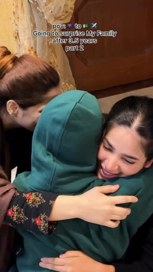 Raazia Mughal Instagram - Going to surprise My family after 3.5 years ā¤ļø Part 2 #trendingreels #instagood #reels #family #surprise