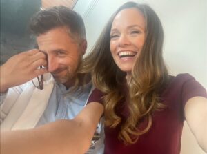 Rachel Boston Instagram - The More The Merrier!!! I call this photo series @therealbrendan_penny loves taking pictures with me 🫶 Join us November 28th (next Friday!) for a lot of laughs (And babies! And Miracles!) 8/7c @hallmarkchannel #TheMoreTheMerrier 👩‍⚕️🎄👨‍⚕️ #countdowntochristmas