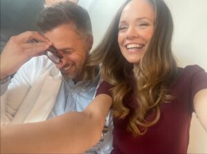 Rachel Boston Instagram - The More The Merrier!!! I call this photo series @therealbrendan_penny loves taking pictures with me 🫶 Join us November 28th (next Friday!) for a lot of laughs (And babies! And Miracles!) 8/7c @hallmarkchannel #TheMoreTheMerrier 👩‍⚕️🎄👨‍⚕️ #countdowntochristmas