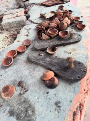 Rachel Hunter Instagram - India September - November ♥️ 

Ekattarso Mahadeva Temple - this is a yogini temple just near Morena - There are very few of theses particular temples That have the 64 yoginis chambers.
This temple now has  the images of Lord Shiva.
This particular temple was a place also for the study of  astrology.
The 64 yoginis are a very intriguing part of my journey within India, as are the shaktipeeths and siddh peeths of the Goddess. These temples contain extraordinary energy’s . A very personal  journey and one i couldn’t even try to explain as the wisdom has many layers and to be honest im truly only scratching the surface. 
Ujjain - Jai Shree Maha Kal . This deeply spiritual centre point within India. Holds a very certain energy one that I have become very fond of . 
Haridwar - 9 days of Devi . Navaratri 
Badrinath - 10,000ft above  of absolute beauty. This trip was heart opening . 
Kali Math 
Kali Shila 
Sinsini 
Jaipur …

As I step foot onto the plane when I travel to India, I ask what lessens do you have for me… it never disappoints. It may feel like a beautiful mess, as the journey unfolds , but this is the point to be involved to experience allow the uncomfortable to arise … then fingers crossed release. Sometimes it’s not till there is distance that realizations happen after some you move forward some you return to with more ease and an open heart.

@parmanand.giri.121