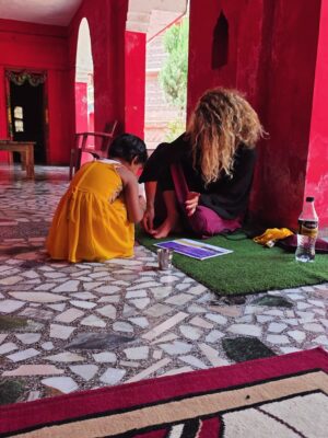 Rachel Hunter Instagram - India September - November ♥️ 

Ekattarso Mahadeva Temple - this is a yogini temple just near Morena - There are very few of theses particular temples That have the 64 yoginis chambers.
This temple now has  the images of Lord Shiva.
This particular temple was a place also for the study of  astrology.
The 64 yoginis are a very intriguing part of my journey within India, as are the shaktipeeths and siddh peeths of the Goddess. These temples contain extraordinary energy’s . A very personal  journey and one i couldn’t even try to explain as the wisdom has many layers and to be honest im truly only scratching the surface. 
Ujjain - Jai Shree Maha Kal . This deeply spiritual centre point within India. Holds a very certain energy one that I have become very fond of . 
Haridwar - 9 days of Devi . Navaratri 
Badrinath - 10,000ft above  of absolute beauty. This trip was heart opening . 
Kali Math 
Kali Shila 
Sinsini 
Jaipur …

As I step foot onto the plane when I travel to India, I ask what lessens do you have for me… it never disappoints. It may feel like a beautiful mess, as the journey unfolds , but this is the point to be involved to experience allow the uncomfortable to arise … then fingers crossed release. Sometimes it’s not till there is distance that realizations happen after some you move forward some you return to with more ease and an open heart.

@parmanand.giri.121
