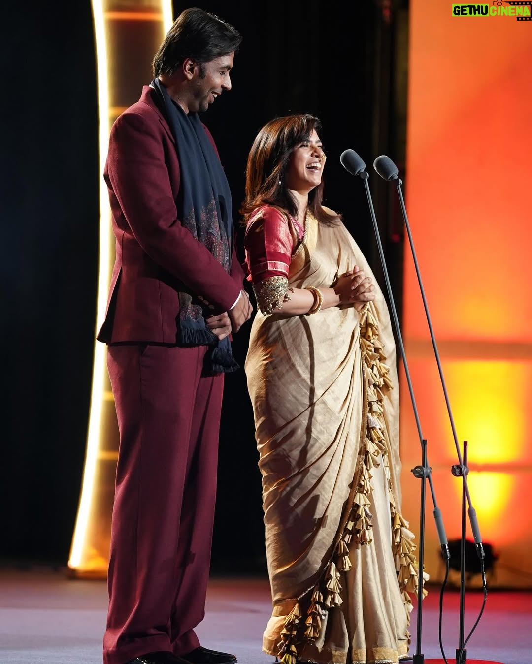 Rajshri Deshpande - 3.7K Likes - In 2023, I received the National Best Actress Award for my performance as Neelam Krishnamoorty in @netflix_in’s #TrialByFire—and I can still feel that fire burning in my heart. That sacred moment on the @asianacademycreativeawards stage ignited my dreams and inspired me to pour even more of my soul into my work.
Today, my heart overflows with joy as I stand on this stage beside my dear friend and extraordinary actor from India, @nowitsabhi, to celebrate the nation’s finest actor and actress.
What an indescribable honor to be here at the Asian Academy Creative Awards, presenting these life-changing accolades. Dearest Fiona and Michael, from the depths of my heart, thank you for weaving me into this beautiful tapestry of dreams and triumphs. I’m proud to be part of the @asianacademycreativeawards family.
Huge congratulations to the #BlackWarrant team for all your awards—I felt so proud to be a small part of it, and holding @tanyachhabria’s award for Best Editor filled me with even greater pride.
@priyankaraajiv, thank you for draping me in this gorgeous saree that makes me feel like a queen. My dear @pavleen_gujral, I love you and your beautiful jewellery from @dazzle_.up. 
And to my beloved mother’s precious nose ring, which I carry in my heart forever.