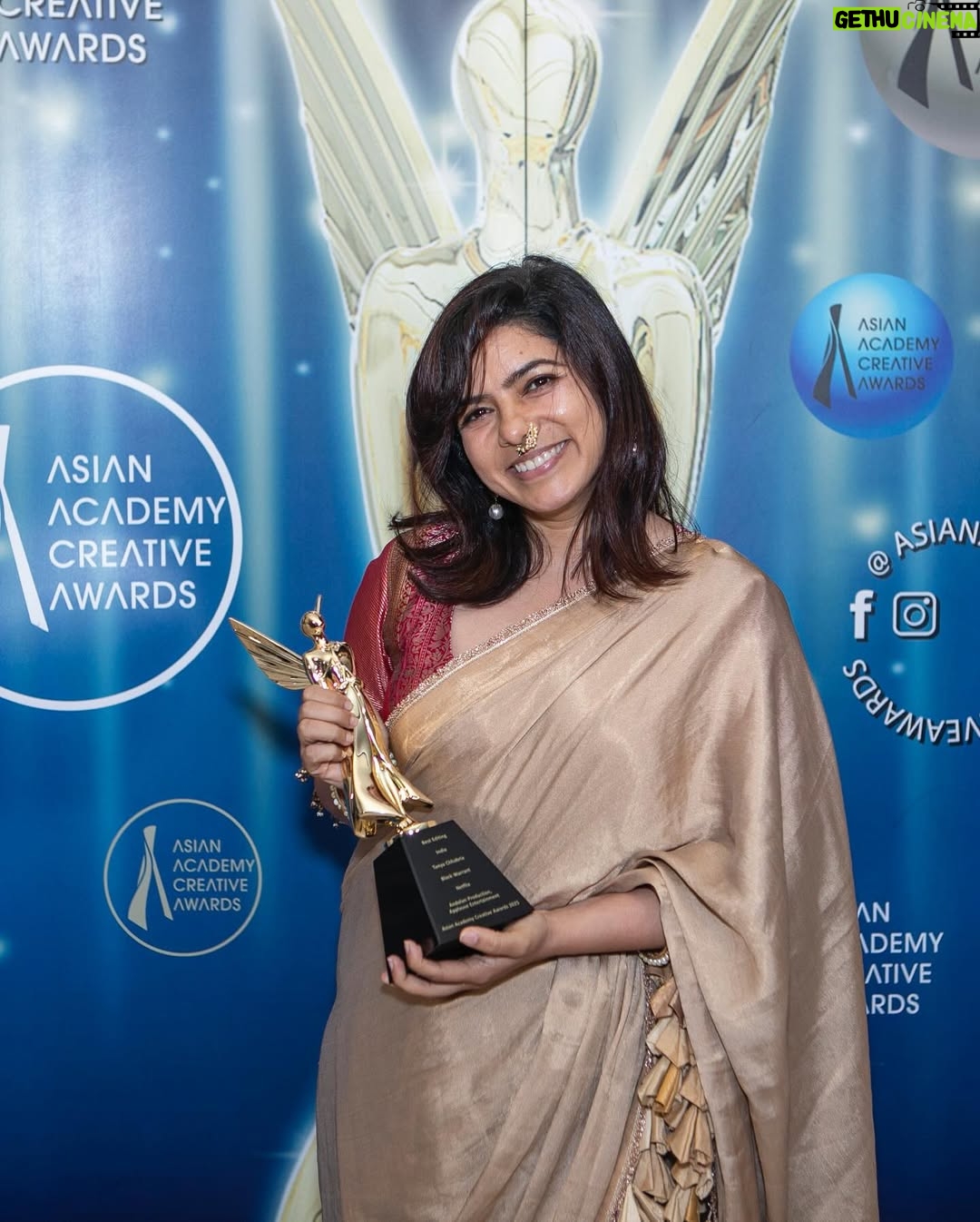 Rajshri Deshpande - 3.7K Likes - In 2023, I received the National Best Actress Award for my performance as Neelam Krishnamoorty in @netflix_in’s #TrialByFire—and I can still feel that fire burning in my heart. That sacred moment on the @asianacademycreativeawards stage ignited my dreams and inspired me to pour even more of my soul into my work.
Today, my heart overflows with joy as I stand on this stage beside my dear friend and extraordinary actor from India, @nowitsabhi, to celebrate the nation’s finest actor and actress.
What an indescribable honor to be here at the Asian Academy Creative Awards, presenting these life-changing accolades. Dearest Fiona and Michael, from the depths of my heart, thank you for weaving me into this beautiful tapestry of dreams and triumphs. I’m proud to be part of the @asianacademycreativeawards family.
Huge congratulations to the #BlackWarrant team for all your awards—I felt so proud to be a small part of it, and holding @tanyachhabria’s award for Best Editor filled me with even greater pride.
@priyankaraajiv, thank you for draping me in this gorgeous saree that makes me feel like a queen. My dear @pavleen_gujral, I love you and your beautiful jewellery from @dazzle_.up. 
And to my beloved mother’s precious nose ring, which I carry in my heart forever.