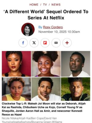 Rashida Olayiwola Instagram - #ADifferentWorld Spinoff is as real as the iconic and historic foundation it was built on; and God, the ancestors & all goodness that follows me know there’s no limit to the amount of pride, honor, GRATITUDE & JOY I feel to be apart of it all ✍🏾♥️🎬💚 

1-3: @feliciapride as Ms @therealdebbieallen said the first week to your room: “It was suppose to be you”. And I am so glad you are our brilliant, fearless leader who has run this so wonderfully, with so much intention, CARE, FUN, INTEGRITY and loves her blackness to the fullest and ours. A room you built with such talented, creative, thoughtful, dope people I have the pleasure to call colleagues & EP’s, knowing that all the pieces matter #ThankYou 🙏🏾

6-7: the girl who fell in love with #Hillman , the #ChicagoKid who’s lost count of how many times she’s watched the series throughout her life & would let it inspire her & how she creates… I’m proud of you. To the grown ass, black ass, dope ass woman who always knew this day would come in her journey cause God has always been and shall remain in the details…keep building & BELIEVING in the best and brightest of ways.

The rest just me being me cause shiddd ¯\_(ツ)_/¯ I refuse to allow this world to have its way wit me 💅🏾. Every day I am enlightened and reminded of how good it is and shall continue to get. Cheers & God Bless💫🚀