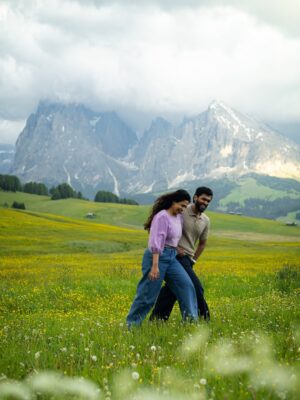 Rebecca Roy Instagram - Alpe di Siusi – just the two of us, and this unreal canvas of wildflowers, horses, and dramatic Dolomites!⁠🌼⛰️⁠

You won’t believe this, but we shot all these pictures without a soul in sight—no crowds, no edits. Just pure, cinematic magic.⁠💫

How? Here’s a golden tip:
🚗 In summer, cars aren’t allowed inside Alpe di Siusi from 9-5 PM. But post 5 PM? The gates open! You can drive right in, no hiking needed.
📍We dropped the pin at a few scenic spots (check last slides) – trust us, it’s a photographer’s dream.
🌤️ And evening light? Chef’s kiss. Soft, moody, and just enough drama to make the mountains sing.

If you’re dreaming of that postcard-perfect meadow moment – wait till evening, grab a picnic, and let nature do the rest.🌸🫶🏽

Shot on @canonindia_official EOS R5 mark II

#alpedisius #seiseralm #dolomites #odysseyoftwo #coupleswhotraveltogether #europeroadtrip #italy #chennaiinfluencer #travelinfluencer #travelvibes #chennaiblogger #indianblogger #travelcouple #VibeWithCanon #CanWithCanon
