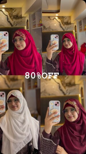 Rifat Anjum Ansari Instagram - Wedding season sale upto 80% off is live ! Sale is ending soon!! Place order on www.wrapmyhijab.com or whatsapp 8329112607 .
.
( Instant ready to wear bridal wedding hijab premium scarf hijabs )
#hijab