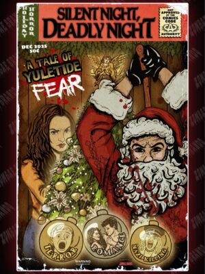 Ruby Modine Instagram - SILENT NIGHT, DEADLY NIGHT
(Pen and paper, graphic design elements, Bazaart & Adobe)
#silentnightdeadlynight #rubymodine #rohancampbell #billychapman #holidayhorror #bloodydigsusting #comicstyle #horrorposter #artistsoninstagram #zombaebrando #horrorart #horrorartist #zombaebrandodesign