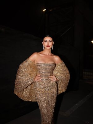 Rym Breidy Instagram - My look for @joyawards 
#styledbyced @cedrichaddad 
Dress @georgeshobeika 
💎 @chopard 
Hair @georgeselmendelek 
Makeup @rehamkhalifaa  @charlottetilburyarabia 
📸 @lea.khneisser