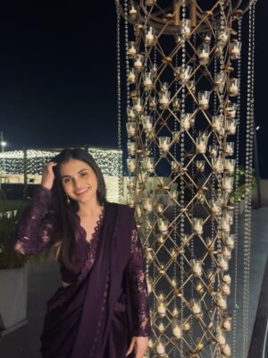 Sai Ramya Pasupuleti Instagram - My favorite glow season is here again ✨ 💜
Wearing: @apeksha_the_label_