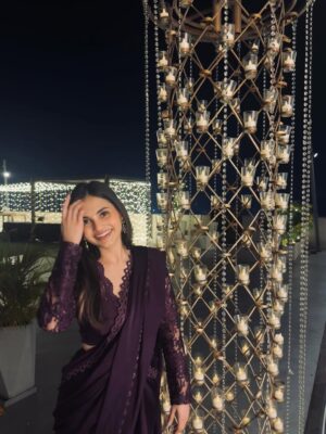 Sai Ramya Pasupuleti Instagram - My favorite glow season is here again ✨ 💜
Wearing: @apeksha_the_label_