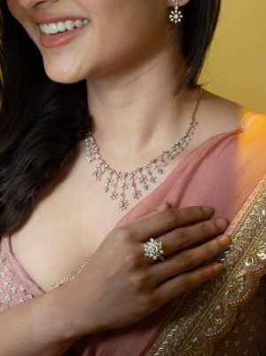 Sai Ramya Pasupuleti Instagram - Leveling up my sparkle game with Astra by @orrajewellery! ✨ 
These designs are super versatile works for cocktail nights, festive fits, gifting someone special or even spoiling yourself (because why not? 😏)

The best part? It’s made for first-time diamond buyers with super easy 0%* interest EMI options that make owning your glow stress free 💎 

So whether you’re styling, celebrating or just treating yourself, Astra has the shine to match every mood 💫 

#ORRAJewellery #ADiamondDestination #finejewellery