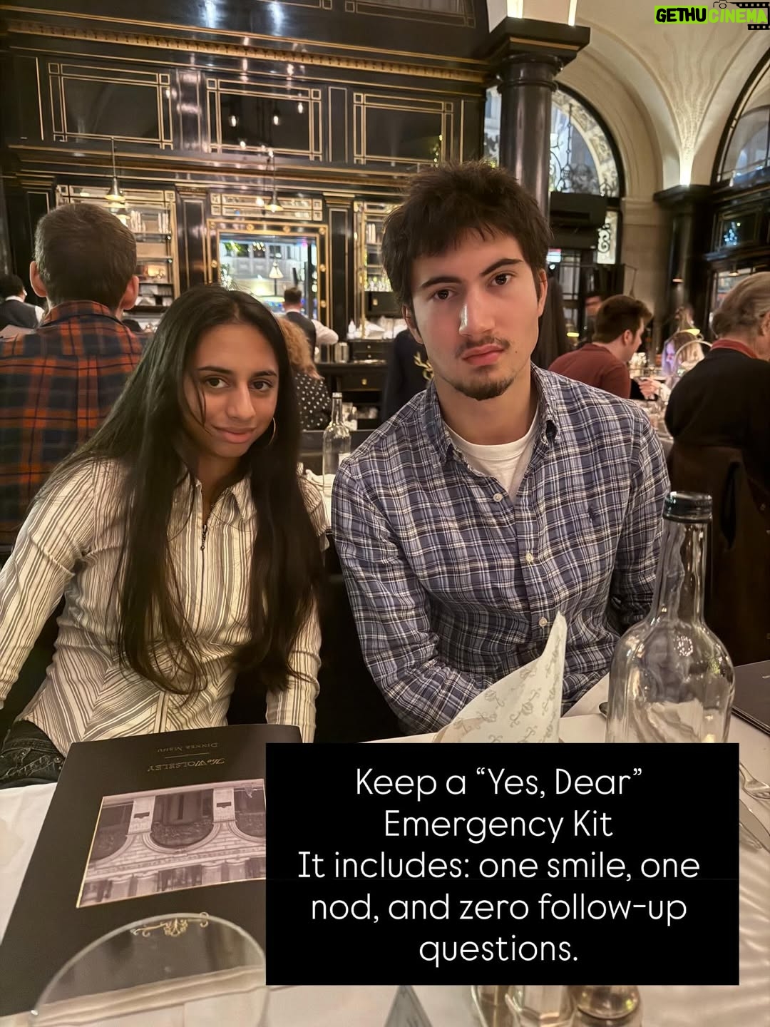 Saira Khan - 1.9K Likes - 21yrs married today. Celebrations @thewolseley. Kids have cottoned on we like to celebrate so want to tag along 🤣! A stroll through London all lit up was perfect. 

Hope you enjoy my tongue in cheek tips for a happy marriage… would love to hear your tips and suggestions!