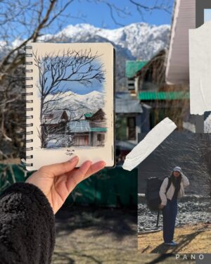 Sakshi Khullar Instagram - Some experiences are worth numb fingers šØ #pleinair #sakshikhullarart #kashmirseries