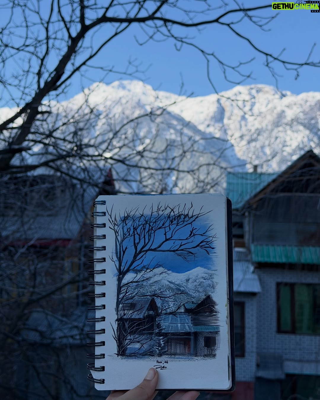 Sakshi Khullar - 4.9K Likes - Some experiences are worth numb fingers 🎨 #pleinair #sakshikhullarart #kashmirseries