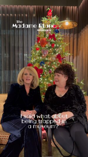 Sally Lindsay Instagram - @sallylindsay73 and @damesuevincent let us into the secrets of writing a feature length Christmas film for the #MadameBlancMysteries.
Trapped in a museum, with a ticking time bomb, and a desperate attempt to save their friends, just how did it all come together?
UK viewers, tune in on @channel5_tv on 23rd December at 8pm,
Internationally, Part 1 is now streaming on @acorn_tv with Part 2 due to drop on 22nd.