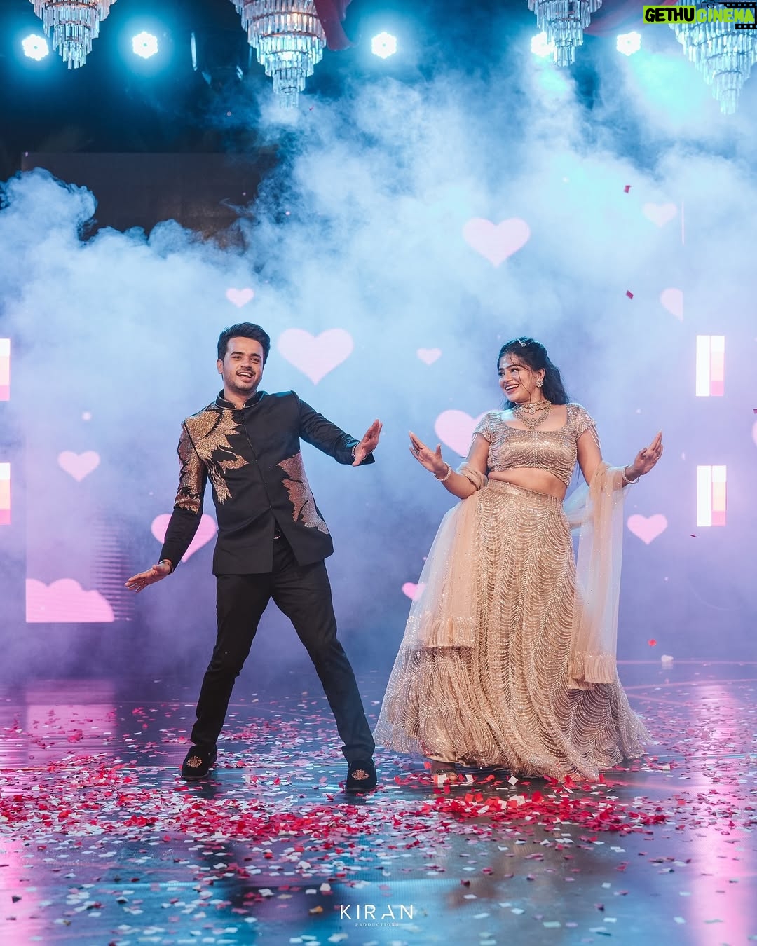 Samata Amin - 16.8K Likes - A night of lights, laughter & love — and that’s when we said action for our real life 🪩❤️🧿

#9-10-2025🧿
Event by @frolix_events_ ✨
Captured by @kiranproductions.in 
Samata outfit @alara.wearyourstory 
Vineeth outfit @mantra.ixe 
Jewellery by @nazakathbyrupsath 
MUAH @kanchanashettymakeupartist @makeupmagicbydeekshashetty 

#vinsam #weddingstory