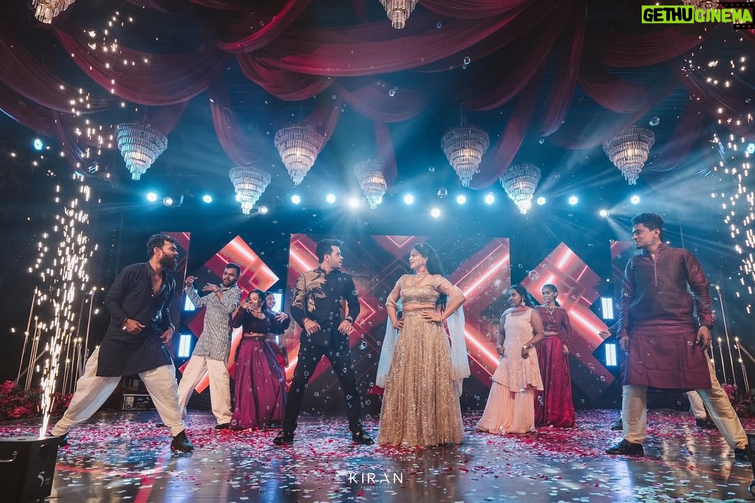 Samata Amin - 16.8K Likes - A night of lights, laughter & love — and that’s when we said action for our real life 🪩❤️🧿

#9-10-2025🧿
Event by @frolix_events_ ✨
Captured by @kiranproductions.in 
Samata outfit @alara.wearyourstory 
Vineeth outfit @mantra.ixe 
Jewellery by @nazakathbyrupsath 
MUAH @kanchanashettymakeupartist @makeupmagicbydeekshashetty 

#vinsam #weddingstory